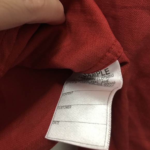 Frank & Eileen faded red rust button up blouse XS NWOT - Picture 7 of 11